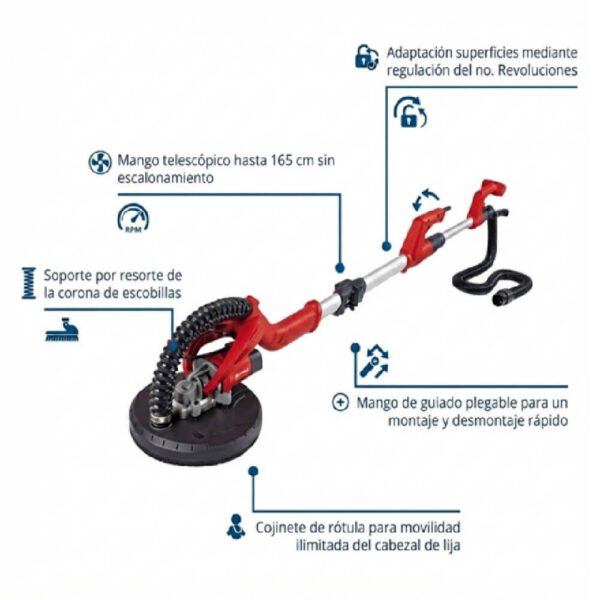 Lijadora para Drywall Einhell 600W TC-DW 225