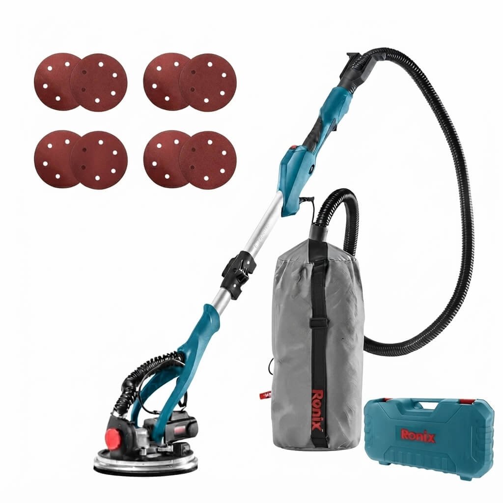 Lijadora de Pared con Aspirador de Polvo Eléctrica Ronix 6200 – 820W – 1900 RPM